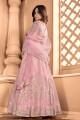 Net Anarkali Suit in Pink