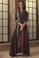 Black Anarkali Suit with Cotton Silk