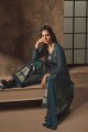 Teal  Anarkali Suit in Silk with Cotton
