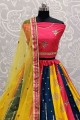 Embroidered Lehenga Choli in Multicolor