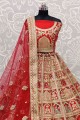 Red Bridal Lehenga Choli Set