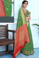Zari Banarasi Saree in Green Banarasi raw Silk