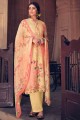 Cotton Palazzo Suit with Cotton in Mustard 