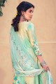 Cotton Palazzo Suit in sea Green with Cotton