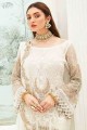 Stylish White Georgette Palazzo Suit