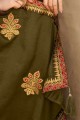 mehendi  Saree in Embroidered Silk