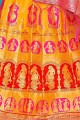 Banarasi raw silk Lehenga Choli in Orange