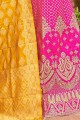 Weaving Lehenga Choli in Pink