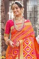 Pink Banarasi Saree with Weaving Banarasi raw Silk