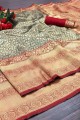 Glorious Weaving Silk Saree in Red with Blouse