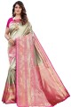 Pink & Magenta Weaving Silk Saree