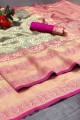 Pink & Magenta Weaving Silk Saree