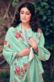 Green Palazzo Suit with Cotton