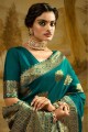 Weaving Art Silk Rama Saree Blouse