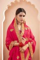 Embroidered Silk Pink Saree Blouse