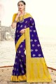 Weaving Silk Royal purple Banarasi Saree with Blouse