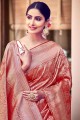 Elegant Weaving Designer Work Banarasi raw silk Banarasi Saree in Red with Blouse