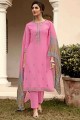 Cotton Cotton Salwar Kameez with Embroidered