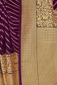 Weaving Silk South Indian Saree in Purple