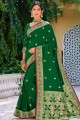 Weaving Silk Green Party Wear Saree with Blouse