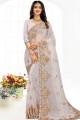 Gary  Party Wear Saree in Net with Resham,stone,embroidered