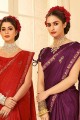 Purple Thread Silk Saree