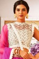 Net Party Lehenga Choli with Embroidered in Pink