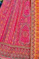 Pink Silk Lehenga Choli with Weaving