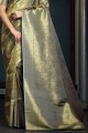 Grey  Saree in Art silk with Weaving