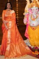 Banarasi silk Saree in Yellow with Weaving