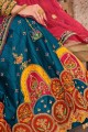 Silk Blue Wedding Lehenga Choli in Embroidered
