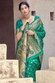 Sea green Saree in Weaving Silk