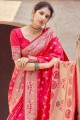 Saree in Weaving Silk Red