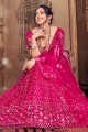 Soft net Party Lehenga Choli with Embroidered