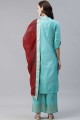 Polysilk Palazzo Suit with Dyed