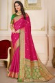 Art silk Weaving Saree in Pink