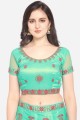 Green Heavy Jari Embroidery Work Lehenga Choli in Net