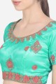 Net Heavy Jari Embroidery Work Sea Green Lehenga Choli with Net Dupatta