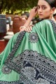 Green Foil With Heavy Petch Work Imported Lycra saree