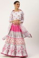 Pink Lehenga Choli with Designer Printed Vaishali Silk