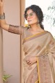 Black Saree in Cotton with Weaving
