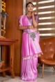 South Indian Saree Silk with Weaving in Purple