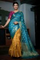 Art silk South Indian Saree with Weaving in Blue