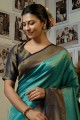 Saree Blue  in Art silk with Weaving