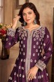 Art silk Eid Anarkali Suit with Embroidered