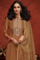 Fawn  Eid Palazzo Suit in Viscose with Embroidered