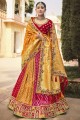 Silk Party Lehenga Choli with Embroidered in Multy