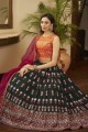 Art silk Party Lehenga Choli with Embroidered in Green