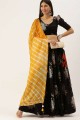 Black Party Lehenga Choli with Embroidered Georgette