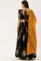 Black Party Lehenga Choli with Embroidered Georgette